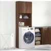 Skříňka na pračku 64x24x190 cm Dřevěná konstrukce [859130] (Barva Betonová šedá)