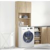Skříňka na pračku 64x24x190 cm Dřevěná konstrukce [859130] (Barva Betonová šedá)