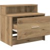Noční stolky se zásuvkou 2 ks 51x31x47 cm [858681] (Barva Hnědý dub)