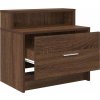 Noční stolky se zásuvkou 2 ks 51x31x47 cm [858681] (Barva Hnědý dub)
