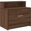 Noční stolky se zásuvkou 2 ks 51x31x47 cm [858681] (Barva Hnědý dub)