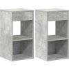 Noční stolky se zásuvkou 2 ks 35x34x66,5 cm [858720] (Barva Betonová šedá)