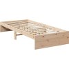 Válenda bez matrace 90 x 190 cm masivní borovice [859247] (Barva Přírodní)