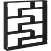 Nástěnná police 7 přihrádek kompozitní dřevo [860023] (Barva Černá)