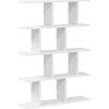 Nástěnná police 12 přihrádek kompozitní dřevo [860013] (Barva Bílá)