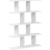 Nástěnná police 12 přihrádek kompozitní dřevo [860013] (Barva Bílá)