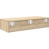 Nástěnná police se zásuvkami 80 x 33 x 17 cm kompozit [859985] (Barva dub artisan)