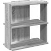 Knihovna se 3 policemi 60x30x60 cm kompozit [860250] (Barva Betonová šedá)