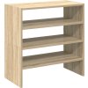 Stojany na boty 2 ks stohovatelné dub 60x30x30,5 cm [858868] (Barva Šedá sonoma)