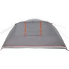 Kempingový stan kabinový pro 4 osoby nepromokavý [94715] (Barva Šedá a oranžová)