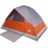 Kempingový stan kopule pro 4 osoby nepromokavý [94701] (Barva Šedá a oranžová)