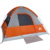 Kempingový stan kopule pro 4 osoby nepromokavý [94701] (Barva Šedá a oranžová)