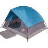 Kempingový stan kopule pro 3 osoby nepromokavý [94696] (Barva Modrá)