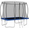Trampolína s příslušenstvím obdélníková 274x183x76 cm 150 kg [92946] (Barva Šedá)