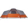 Rodinný stan kopule pro 11 osob nepromokavý [94568] (Barva Šedá a oranžová)