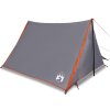 Kempingový stan pro 2 osoby nepromokavý [94531] (Barva Šedá a oranžová)