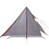 Kempingový stan pro 2 osoby nepromokavý [94531] (Barva Šedá a oranžová)