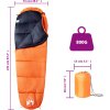 Spací pytel mumie pro dospělé 3 roční období [94492] (Barva oranžová a černá)