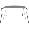 Bimini stříška se 3 oblouky 183 x 140 x 137 cm [94798] (Barva Šedá)