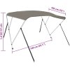 Bimini stříška se 3 oblouky 183 x 140 x 137 cm [94798] (Barva Šedá)