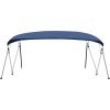 Bimini stříška 4 oblouky námořnická 243x(230–244)x137 cm [94813] (Barva Černá)