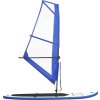 Nafukovací Stand Up Paddleboard s plachtou zeleno-bílý [92210] (Barva Modrá)