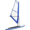 Nafukovací Stand Up Paddleboard s plachtou zeleno-bílý [92210] (Barva Modrá)