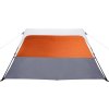 Rodinný stan s LED pro 6 osob světle rychloupínací [94309] (Barva Světle šedá a oranžová)