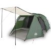Kempingový stan tunel pro 4 osoby nepromokavý [94397] (Barva Zelená)