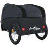 Vozík za kolo černý a 30 kg železo [94143] (Barva Černá)