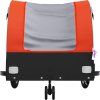 Vozík za kolo černý a 30 kg železo [94143] (Barva Černá)