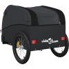 Vozík za kolo černý a 30 kg železo [94143] (Barva Černá)