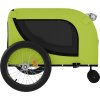 Vozík za kolo pro psa zelený a černý oxfordská tkanina a železo [94028] (Barva Šedá a černá)