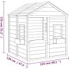 Domeček s uzamykatelnými dveřmi a květináči masivní jedle [93687] (Barva Šedá)