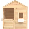 Domeček s uzamykatelnými dveřmi a květináči masivní jedle [93687] (Barva Šedá)