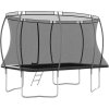 Trampolína s příslušenstvím obdélníková 335x244x90 cm 150 kg [92947] (Barva Šedá)
