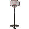 Basketbalový koš 258–363 cm polyethylen [93649] (Barva Černá)
