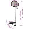 Basketbalový koš 258–363 cm polyethylen [93649] (Barva Černá)