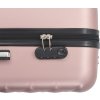 Sada skořepinových kufrů na kolečkách 3 ks ABS [91888] (Barva růžová zlatá)