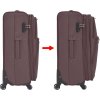 3dílná souprava měkkých kufrů na kolečkách, [91318] (Barva Kávová)