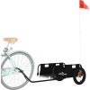 Vozík za kolo oxfordská tkanina a železo [94164] (Barva Černá)