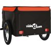 Vozík za kolo černý a 45 kg železo [94082] (Barva Oranžová)