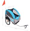 Vozík za kolo šedý a zelený 30 kg [91372] (Barva Šedá a tmavě modrá)