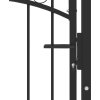 Zahradní branka s obloukem ocelová 100 x 175 cm [146371] (Barva Černá)
