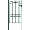 Zahradní branka s obloukem ocelová 100 x 175 cm [146371] (Barva Černá)