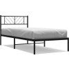 Kovový rám postele bez matrace s čelem 75 x 190 cm [372169] (Barva Černá)