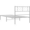 Kovový rám postele bez matrace s čelem 75 x 190 cm [372169] (Barva Černá)