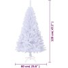 Umělý vánoční stromek s hustými větvemi 120 cm PVC [328426] (Barva Bílá)
