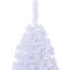 Umělý vánoční stromek s hustými větvemi 240 cm PVC [321041] (Barva Bílá)