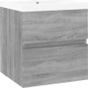 Skříňka se zápustným umyvadlem dřevotříska [3152859] (Barva Šedá sonoma)